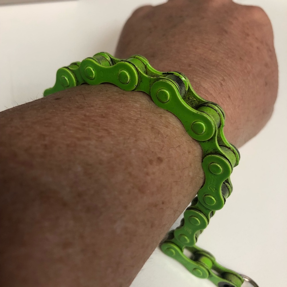 Bicycle parts Bracelet made out of vintage Bike chain.
